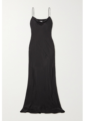 Dries Van Noten - Deryl Draped Silk-habotai Maxi Dress - Black - FR34,FR36,FR38,FR40,FR42,FR44