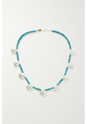 JIA JIA - 14-karat Gold, Turquoise And Pearl Necklace - Blue - One size