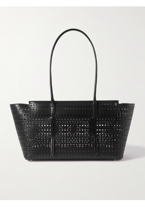 Alaïa - New Mina 32 Laser-cut Leather Shoulder Bag - Black - One size