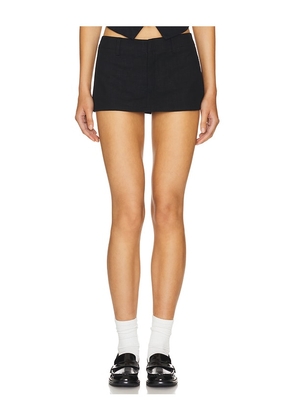 LIONESS Rhode Mini Skirt in Black. Size M, S, XL, XS.