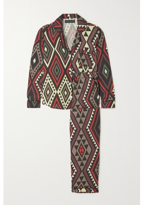 Desmond & Dempsey - + Net Sustain + Tristan Marler Printed Linen Pajama Set - Black - x small,small,medium,large,x large