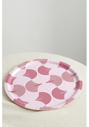 La DoubleJ - Printed Wood Tray - Pink - One size