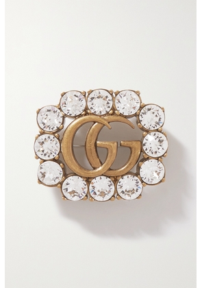 Gucci - Gold-tone Crystal Brooch - One size