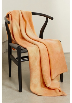 The Elder Statesman - Tie-dyed Cashmere Blanket - Orange - One size