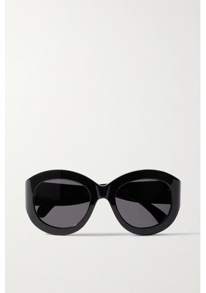 Alaïa - Oversized Round-frame Acetate Sunglasses - Black - One size