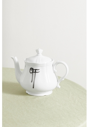 GINORI 1735 - + Off-white Printed Porcelain Teapot - One size