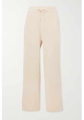 LE 17 SEPTEMBRE - Ribbed Cotton Straight-leg Pants - Ecru - FR36,FR38