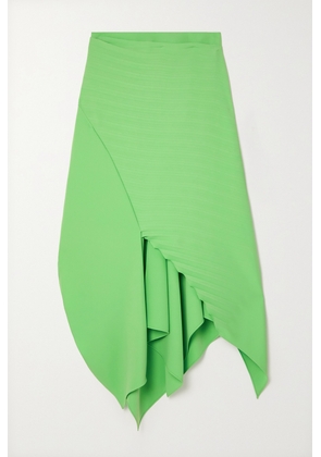 A.W.A.K.E. MODE - Wrap-effect Asymmetric Jersey Skirt - Green - FR34,FR36,FR38,FR40,FR42,FR44
