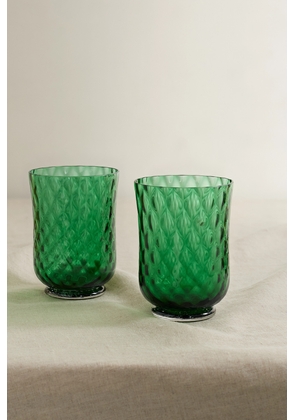 Cabana - Balloton Set Of Two Water Glasses - Green - One size