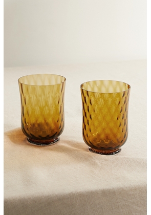 Cabana - Balloton Set Of Two Water Glasses - Yellow - One size