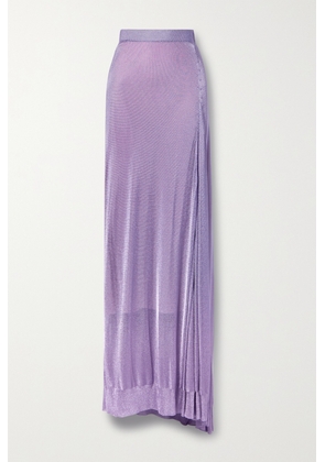 The Row - Girela Open-knit Lurex Maxi Skirt - Purple - x small,small,medium,large