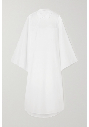 The Row - Numa Wrap-effect Cotton-poplin Maxi Dress - Ivory - x small,small,medium,large