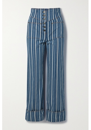 Ulla Johnson - Marlowe Striped High-rise Wide-leg Jeans - Blue - US00,US0,US2,US4,US6,US8,US10,US12
