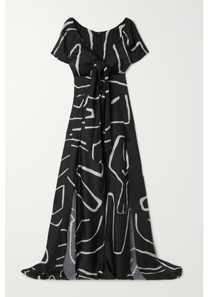 TONGORO - + Net Sustain Sabar Printed Satin Maxi Dress - Black - x small,small,medium,large,x large
