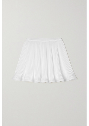 Givenchy - Ruffled Plissé-satin Mini Skirt - White - FR34,FR36,FR38,FR40,FR42,FR44