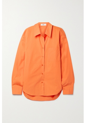 The Frankie Shop - Lui Organic Cotton-poplin Shirt - Orange - x small,small,medium,large,x large