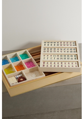 AERIN - Brass And Shagreen Mahjong Set - Cream - One size