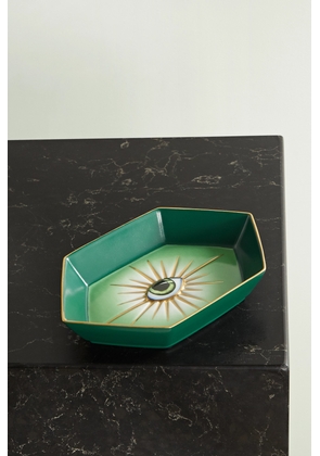 L'Objet - + Lito Gold-plated Porcelain And Resin Dish - Green - One size