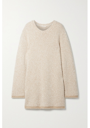 The Row - Cambria Oversized Cashmere And Silk-blend Bouclé Sweater - Neutrals - x small,small,medium