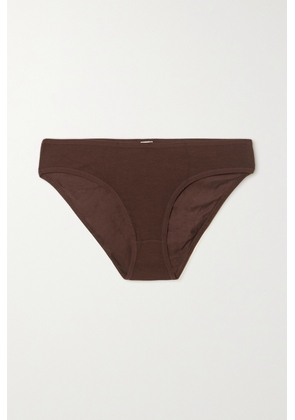 Baserange - + Net Sustain Bell Stretch-bamboo Jersey Briefs - Brown - x small,small,medium,large
