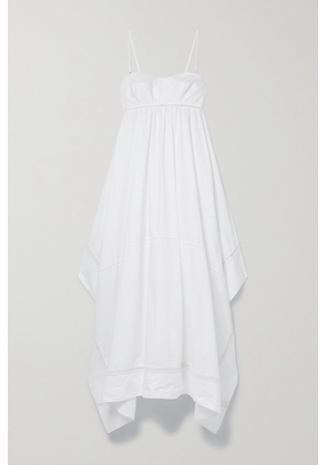 A.L.C. - Blanca Asymmetric Crochet-trimmed Cotton Maxi Dress - White - US00,US0,US2,US4,US6,US8,US10,US12,US14