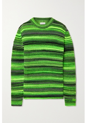 ERL - Striped Wool-blend Sweater - Green - x small,small,medium,large