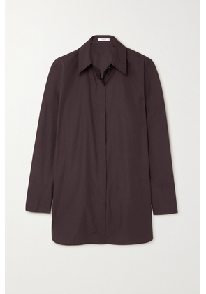 The Row - Xime Cotton-poplin Shirt - Brown - x small,small,medium,large,x large