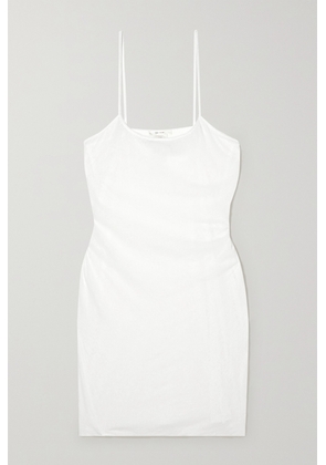 The Row - Falala Crinkled Silk-blend Mini Dress - White - x small,small,medium,large,x large