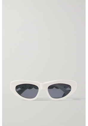 Alaïa - Cat-eye Acetate Sunglasses - White - One size