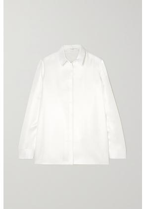 The Row - Carla Pleated Silk-twill Shirt - White - x small,small,medium,large,x large