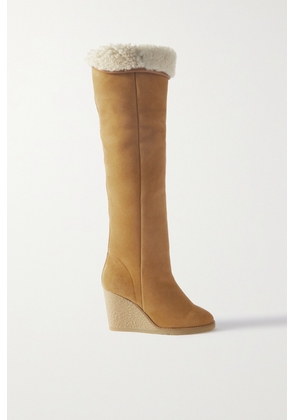 Isabel Marant - Tilin 90 Shearling-lined Suede Knee Boots - Neutrals - FR35,FR36,FR37,FR38,FR39,FR40,FR41