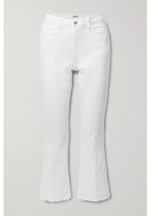 L'AGENCE - Kendra Cropped High-rise Flared Jeans - White - 23,24,25,26,27,28,29,30,31,32