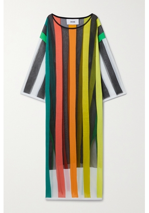 Christopher John Rogers - Striped Knitted Maxi Dress - Orange - x small,small,medium,large,x large