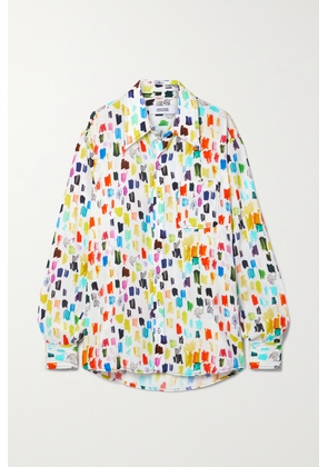 Christopher John Rogers - Marker Test Printed Georgette Shirt - White - x small,small,medium,large,x large,xx large