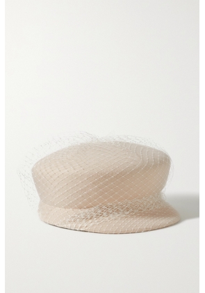 Eugenia Kim - Sabrina Wool-felt And Fishnet Cap - Neutrals - One size