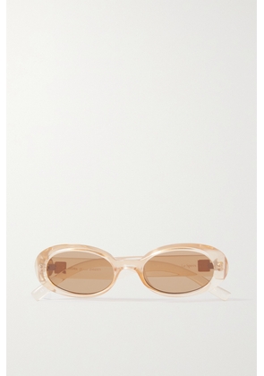 Le Specs - Work It! Oval-frame Acetate Sunglasses - Orange - One size