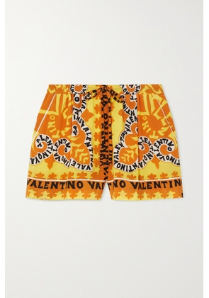 Valentino Garavani - Mini Bandana Printed Silk Crepe De Chine Shorts - Yellow - IT36,IT38,IT40,IT42,IT44,IT46
