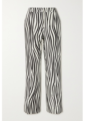 Valentino Garavani - Zebra-print Wool-blend Straight-leg Pants - Animal print - IT36,IT38,IT40,IT42,IT44,IT46,IT48,IT50