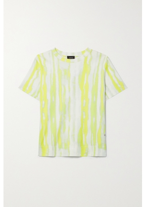 AKRIS - Striped Cotton-jersey T-shirt - Yellow - US2,US4,US6,US8,US10,US12,US14