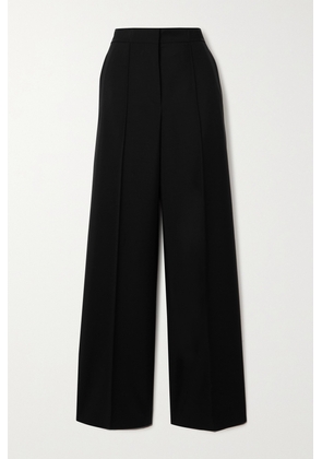 Givenchy - Pleated Wool And Mohair-blend Grain De Poudre Wide-leg Pants - Black - FR34,FR36,FR38,FR40,FR42,FR44