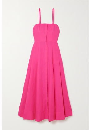 Gabriela Hearst - Margritte Pleated Linen Midi Dress - Pink - IT36,IT38,IT40,IT42,IT44,IT46,IT48