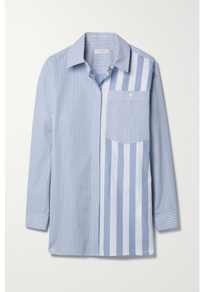 LAFAYETTE 148 - Scout Striped Cotton-poplin Shirt - Blue - XS/S,M/L