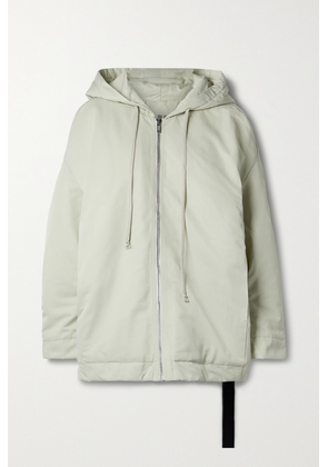 Rick Owens - Peter Hooded Padded Faille Jacket - White - x small,small,medium,large,x large,xx large