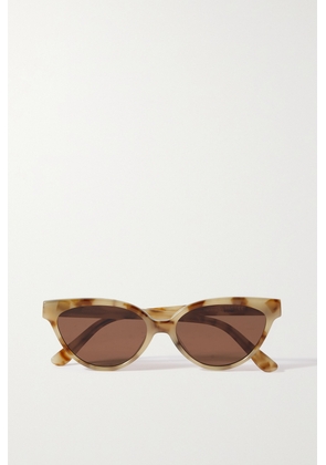 VELVET CANYON - Beat Generation Cat-eye Tortoiseshell Acetate Sunglasses - Brown - One size