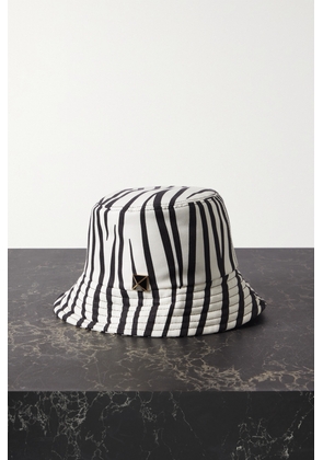 Valentino Garavani - Roman Stud Zebra-print Twill Bucket Hat - Black - S,M