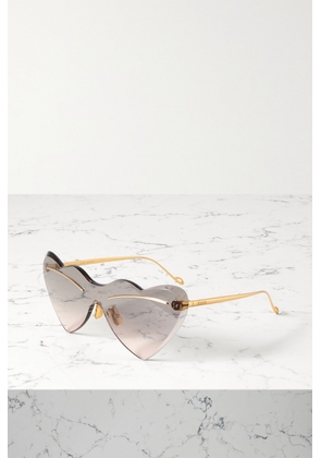 Loewe - + Paula's Ibiza Heart-shaped Gold-tone Sunglasses - Blue - One size