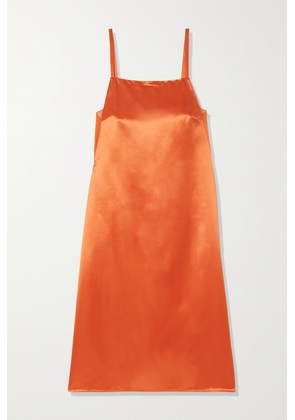 Loewe - Silk-paneled Satin Dress - Orange - FR32,FR34,FR36,FR38,FR40