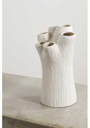 MARLOE MARLOE - + Net Sustain Glazed Ceramic Vase - Neutrals - One size