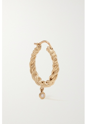 Pascale Monvoisin - Noa 9-karat Gold Diamond Single Hoop Earring - One size