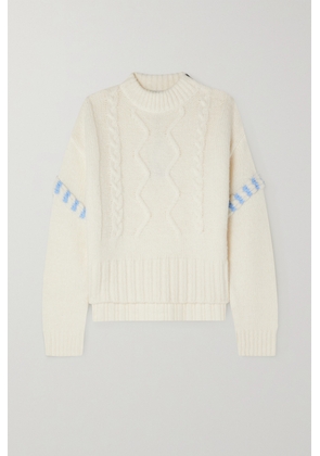 Bogner - Rike Cable-knit Alpaca And Wool-blend Sweater - White - FR34,FR36,FR38,FR40,FR42,FR44,FR46